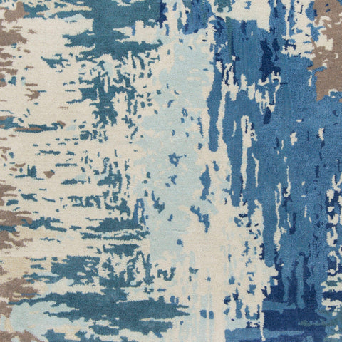 Image of Surya Banshee Modern Dark Blue, Bright Blue, Cream, Camel, Sea Foam Rugs BAN-3342