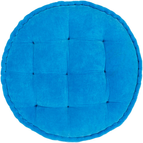 Image of Surya Bauble Solid & Border Bright Blue Pillow Cover BBL-002-Wanderlust Rugs
