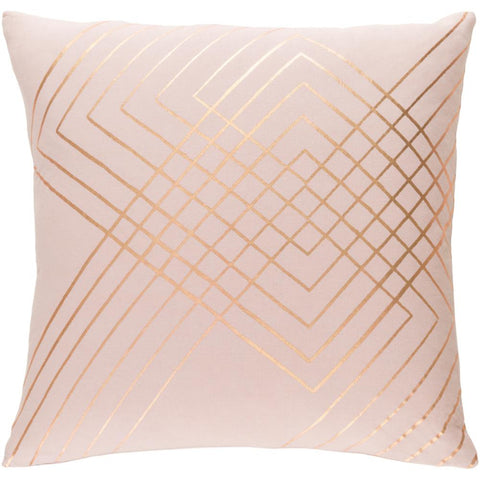Image of Surya Crescent Modern Blush, Metallic - Copper Pillow Kit CSC-002-Wanderlust Rugs