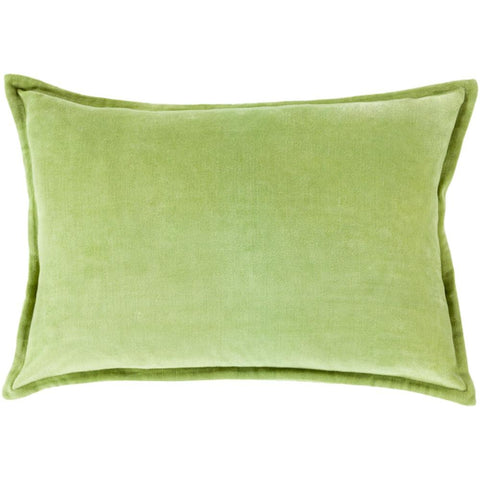 Image of Surya Cotton Velvet Solid & Border Grass Green Pillow Kit CV-001-Wanderlust Rugs