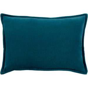 Surya Cotton Velvet Solid & Border Teal Pillow Kit CV-004-Wanderlust Rugs