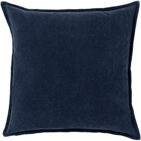 Image of Surya Cotton Velvet Solid & Border Charcoal Pillow Kit CV-009-Wanderlust Rugs