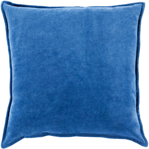 Image of Surya Cotton Velvet Solid & Border Dark Blue Pillow Kit CV-014-Wanderlust Rugs