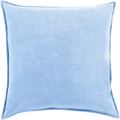 Image of Surya Cotton Velvet Solid & Border Bright Blue Pillow Kit CV-015-Wanderlust Rugs