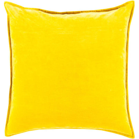 Image of Surya Cotton Velvet Solid & Border Mustard Pillow Kit CV-020-Wanderlust Rugs