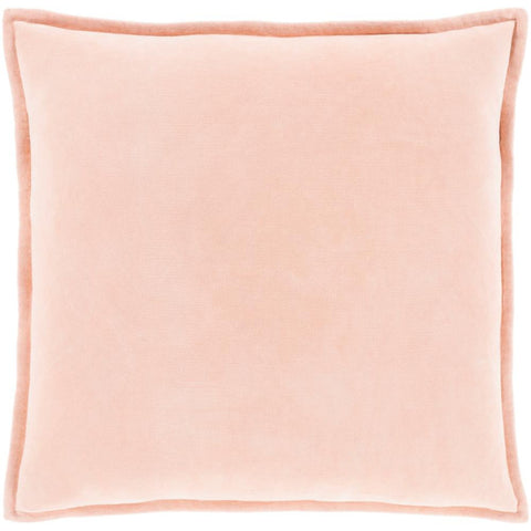 Image of Surya Cotton Velvet Solid & Border Peach Pillow Cover CV-029-Wanderlust Rugs