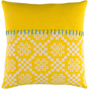 Surya Delray Bohemian/Global Bright Yellow, Cream, Sky Blue Pillow Kit DEA-003-Wanderlust Rugs