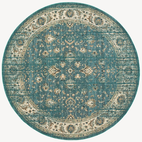 Image of Oriental Weavers Empire 114L4 2' 3" X 7' 6" Traditional Blue Ivory Distressed Runner Rug-Wanderlust Rugs