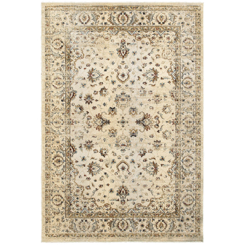 Image of Oriental Weavers Empire 114W4 2' 3" X 7' 6" Traditional Ivory Gold Distressed Runner Rug-Wanderlust Rugs