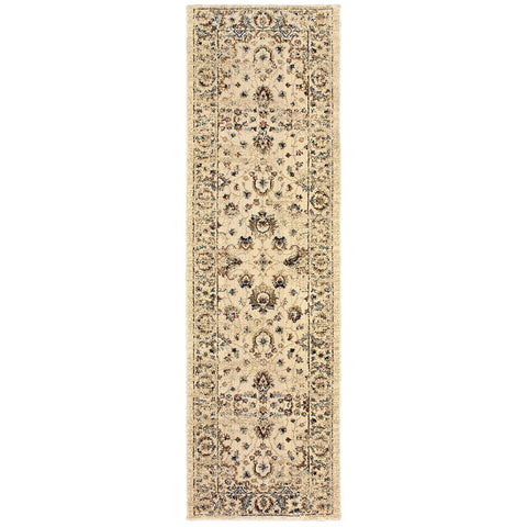 Image of Oriental Weavers Empire 114W4 2' 3" X 7' 6" Traditional Ivory Gold Distressed Runner Rug-Wanderlust Rugs