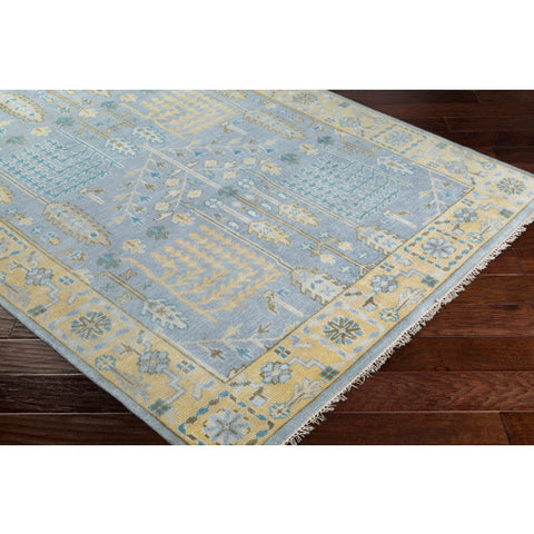 Image of Surya Elixir Traditional Saffron, Light Gray, Olive, Teal, Butter Rugs EXI-1004
