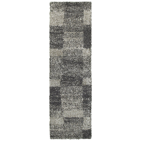 Image of Oriental Weavers Henderson 531Z1 1'10" X 3' 3" Shag Grey Charcoal Shag Rug-Wanderlust Rugs