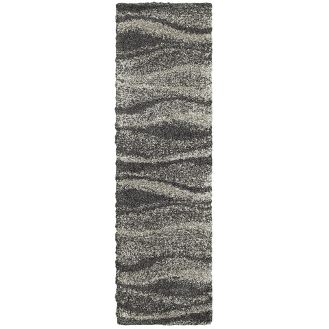 Image of Oriental Weavers Henderson 5992E 1'10" X 3' 3" Shag Grey Charcoal Shag Rug-Wanderlust Rugs