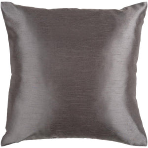 Surya Solid Luxe Solid & Border Charcoal Pillow Kit HH-034-Wanderlust Rugs