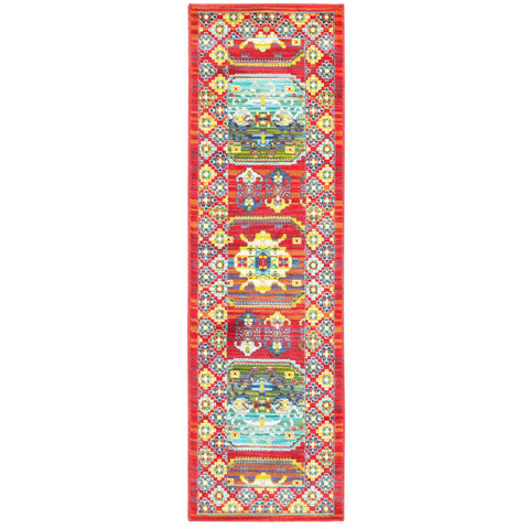 Image of Oriental Weavers Joli 003R4 1'10" X 3' 0" Traditional Red Multi Distressed Rug-Wanderlust Rugs