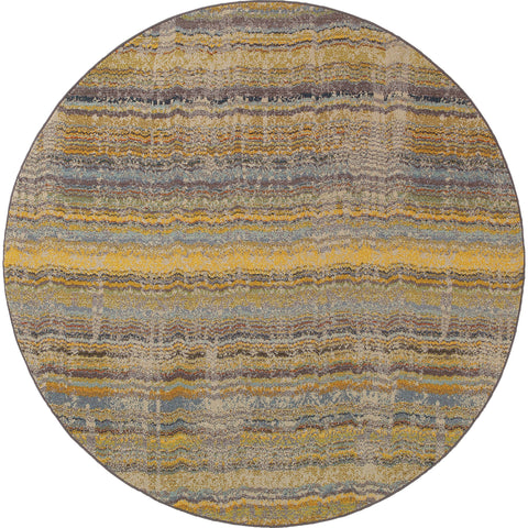 Image of Oriental Weavers Kaleidoscope 5992Y 2' 7" X 10' 0" Casual Yellow Grey Abstract Runner Rug-Wanderlust Rugs