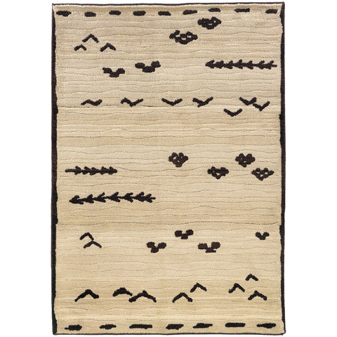 Image of Oriental Weavers Marrakesh 001N0 2' 7" X 10' 0" Casual Ivory Brown Tribal Runner Rug-Wanderlust Rugs