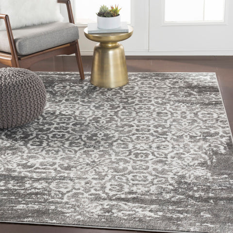 Image of Surya Monte Carlo Traditional Charcoal, Light Gray, White Rugs MNC-2305