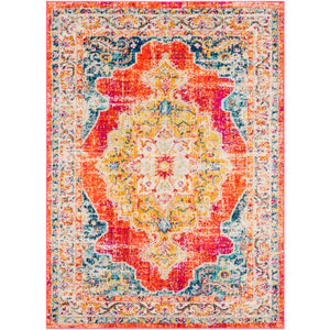 Surya Morocco Traditional Bright Orange, Coral, Teal, Navy, Fuschia, Saffron, Bright Yellow, Pale Blue, Light Gray, Camel, Bright Red, Beige, White Rugs MRC-2306
