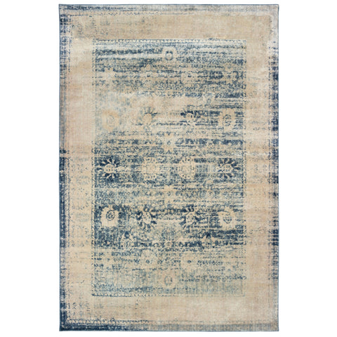 Image of Oriental Weavers Pandora 1444H 2' 3" X 7' 6" Traditional Ivory Blue Distressed Runner Rug-Wanderlust Rugs