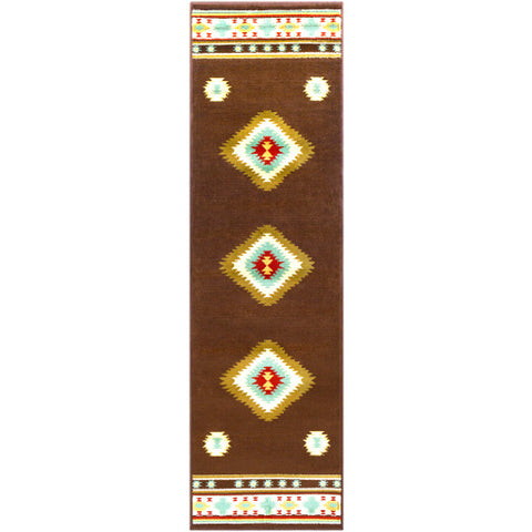 Image of Surya Paramount Rustic Dark Brown, Dark Red, Sage, Khaki, Beige Rugs PAR-1083