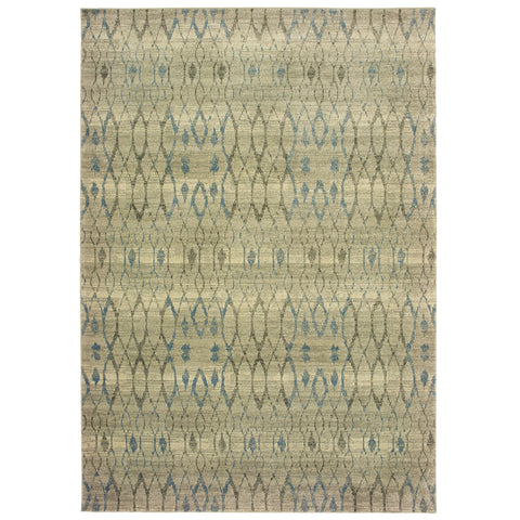 Image of Oriental Weavers Raleigh 1807H 1'10" X 3' 0" Casual Ivory Blue Distressed Rug-Wanderlust Rugs