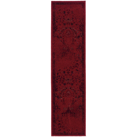 Image of Oriental Weavers Revival 550R2 1'10" X 3' 3" Casual Red Grey Oriental Rug-Wanderlust Rugs