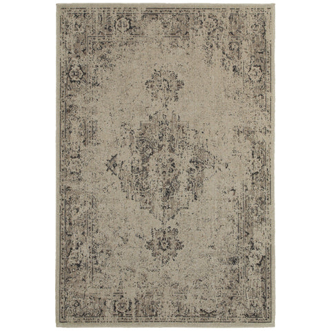 Image of Oriental Weavers Revival 6330A 1'10" X 3' 3" Casual Grey Charcoal Overdyed Rug-Wanderlust Rugs