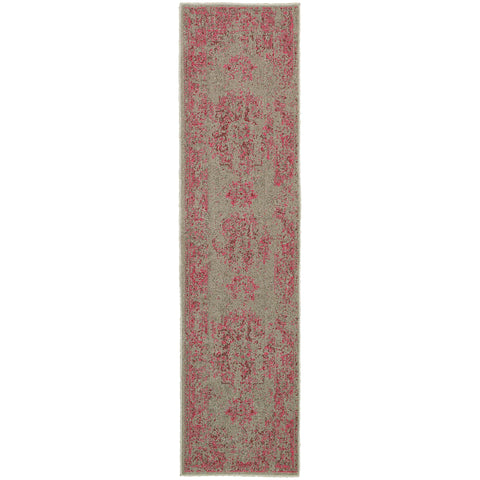 Image of Oriental Weavers Revival 6330F 1'10" X 3' 3" Casual Grey Pink Overdyed Rug-Wanderlust Rugs