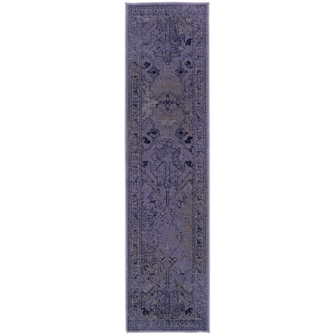 Image of Oriental Weavers Revival 8023M 1'10" X 3' 3" Casual Purple Grey Oriental Rug-Wanderlust Rugs