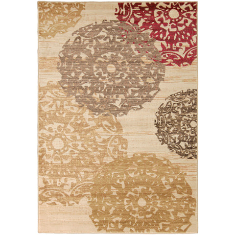 Image of Surya Riley Traditional Butter, Wheat, Medium Gray, Burgundy, Dark Brown, Olive Rugs RLY-5051