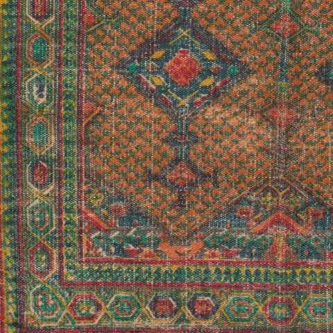 Image of Surya Shadi Traditional Khaki, Bright Orange, Emerald, Grass Green, Teal, Rose, Bright Yellow, Medium Gray Rugs SDI-1009