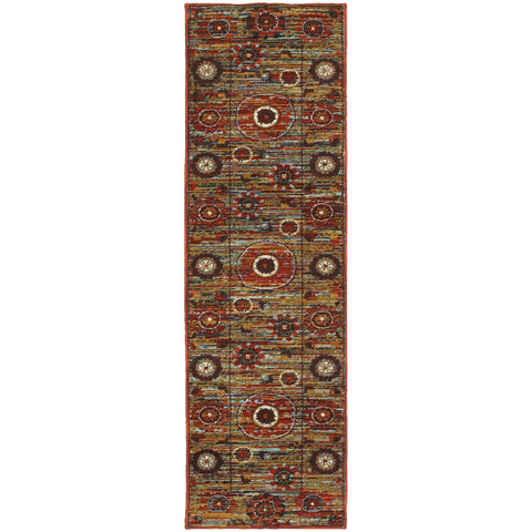 Image of Oriental Weavers Sedona 6408K 1'10" X 3' 0" Casual Multi Multi Distressed Rug-Wanderlust Rugs