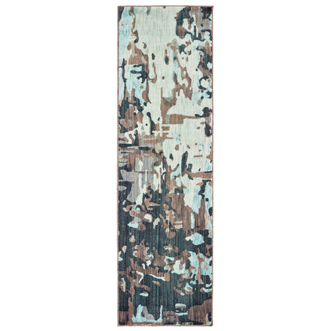 Image of Oriental Weavers Sedona 8957G 1'10" X 3' 0" Contemporary Grey Blue Abstract Rug-Wanderlust Rugs