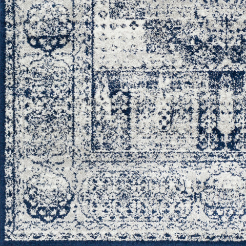 Image of Surya Seville Traditional Dark Blue, Medium Gray, White Rugs SEV-2306