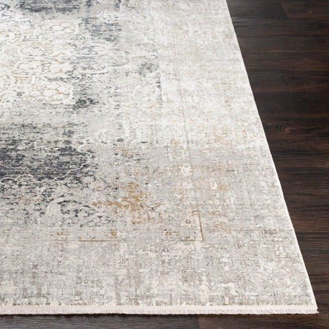 Image of Surya Solar Traditional Charcoal, Taupe, Medium Gray, Bright Yellow, White, Light Gray Rugs SOR-2305