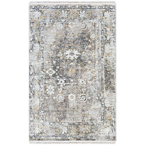 Image of Surya Solar Traditional Charcoal, Taupe, Medium Gray, Bright Yellow, White, Light Gray Rugs SOR-2308