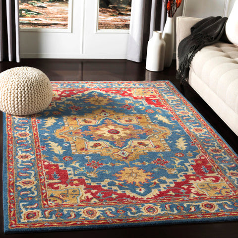 Image of Surya Tabriz Traditional Charcoal, Mustard, Bright Red, Wheat, Camel, Light Gray, Teal Rugs TBZ-1004