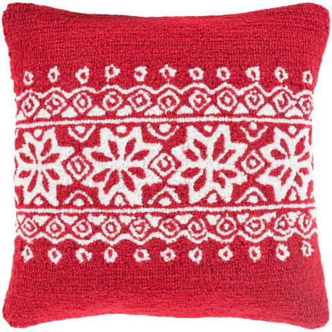 Image of Surya Winter Transitional Bright Red, White Pillow Kit WIT-010-Wanderlust Rugs