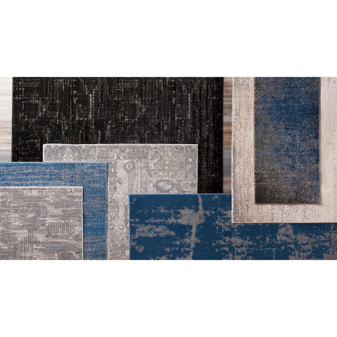 Image of Surya Amadeo Modern Black, Light Gray, White, Medium Gray Rugs ADO-1016