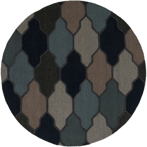 Image of Surya Pollack Cottage Navy, Charcoal, Taupe, Light Gray, Aqua Rugs AWAH-2042