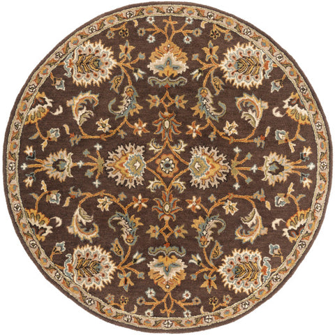 Image of Surya Middleton Traditional Dark Brown, Camel, Ivory, Olive, Teal, Mustard Rugs AWMD-1002