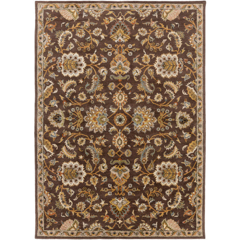 Image of Surya Middleton Traditional Dark Brown, Camel, Ivory, Olive, Teal, Mustard Rugs AWMD-1002