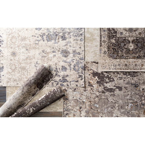 Image of Surya Crescendo Traditional Dark Brown, Charcoal, Khaki, Silver Gray, Camel, Beige Rugs CRC-1010