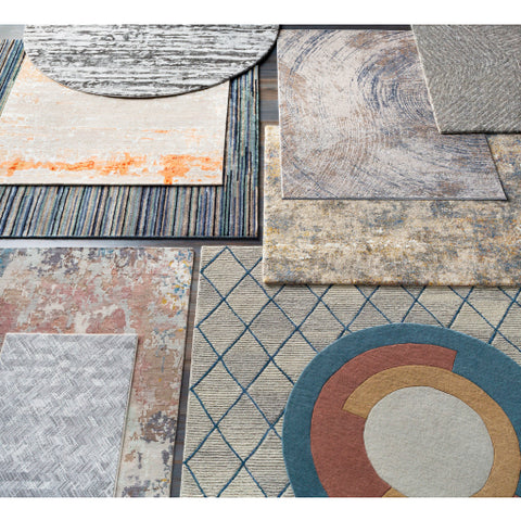 Image of Surya Alpine Modern Charcoal, Camel, Ivory, Medium Gray, Light Gray Rugs ALP-2303