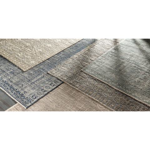Image of Surya Nobility Traditional Teal, White, Charcoal, Light Gray Rugs NBI-2300