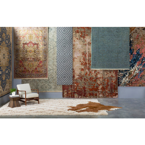 Image of Surya Cappadocia Traditional Fuschia, Medium Gray, Dark Purple, Olive Rugs CPP-5021