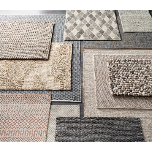 Surya Telluride Modern Charcoal, Dark Brown, Cream Rugs TEL-2303
