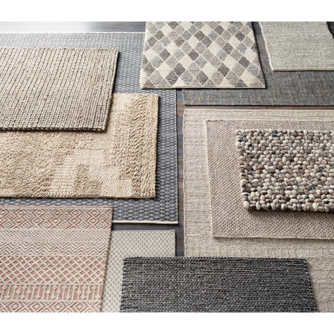 Image of Surya Inola Modern Bright Blue, Medium Gray, Tan, Dark Brown Rugs INL-1000