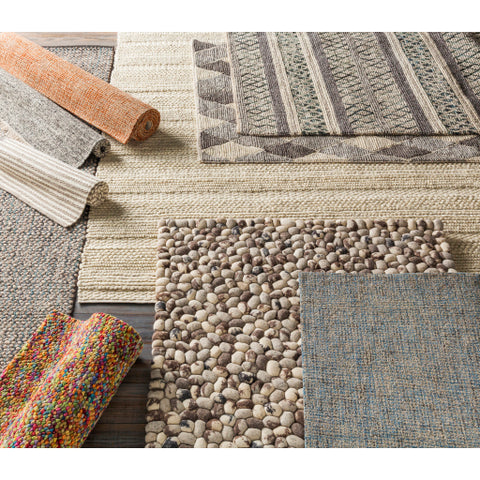 Image of Surya Avera Modern Camel, Pale Blue, Dark Green, Cream Rugs AER-1003